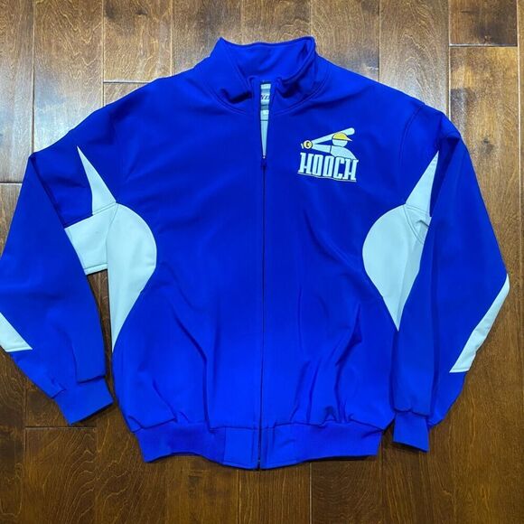 Neff Athletic Royal Blue White Baseball Full Zip HOOCH Embroidered Jacket Mens L - Picture 3 of 9